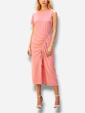 zara pink asymmetric dress NWT Zara Pink One Strap Asymmetrical Dress Size L